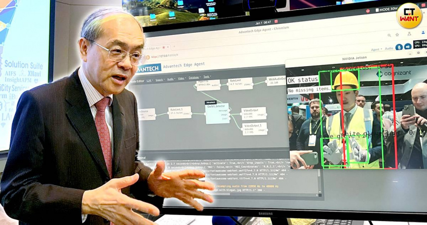 研華董事長劉克振壓寶邊緣運算，並預測AI 走向百工百業的時間點，就在今年下半年。（圖／報系資料照、翻攝自研華科技臉書）