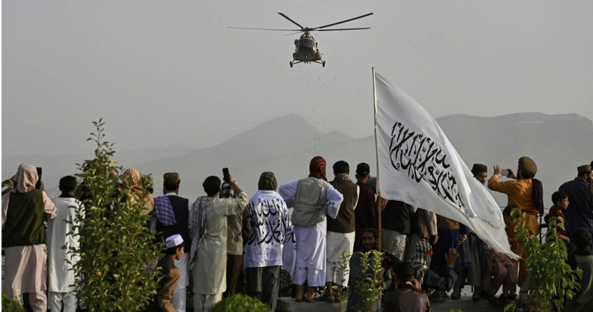 阿富汗塔利班政權掌權滿四週年，15日在首都喀布爾舉行大規模紀念活動。（圖／達志／美聯社）