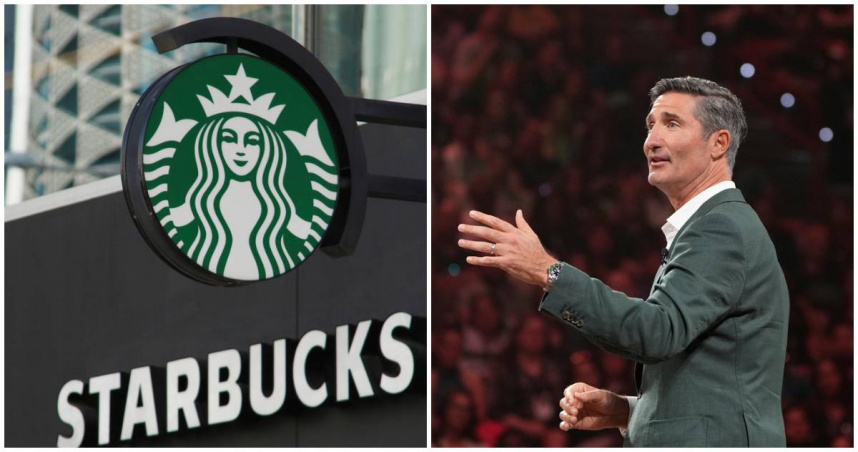 近日，星巴克（Starbucks）執行長布萊恩‧尼可公開分享了星巴克在AI人工智慧領域的進展，以及對AI領域的未來展望。（圖／達志／美聯社）