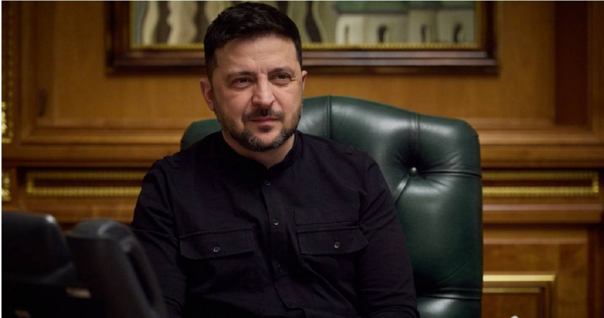 烏克蘭總統澤倫斯基（Volodymyr Zelenskiy）。（圖／達志／美聯社）