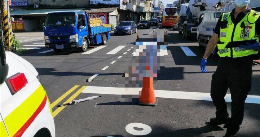 台中神岡大貨車綠燈起步撞上89歲老婦　慘捲車底遭輾身亡