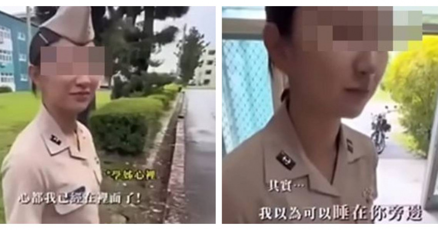 海軍官校招募片「撩妹」言語太過輕浮恐涉性騷，海軍司令部急下架。（圖／翻攝自海軍官校招募影片）