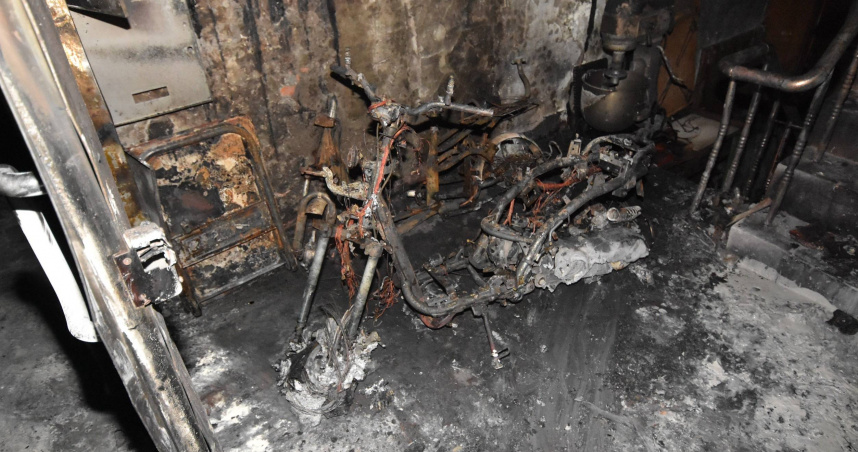 北市消防局呼籲，民眾務必提高警覺，才能有效防範電動車火災。（圖／翻攝畫面）