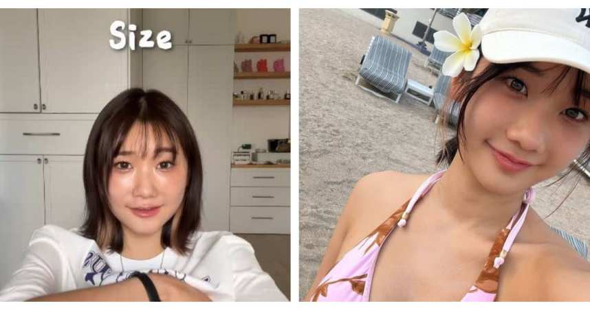 愛莉莎莎拍片回應罩杯爭議，當眾脫衣展示真實胸型，影片吸引超過48萬人觀看。（圖／翻攝自IG）