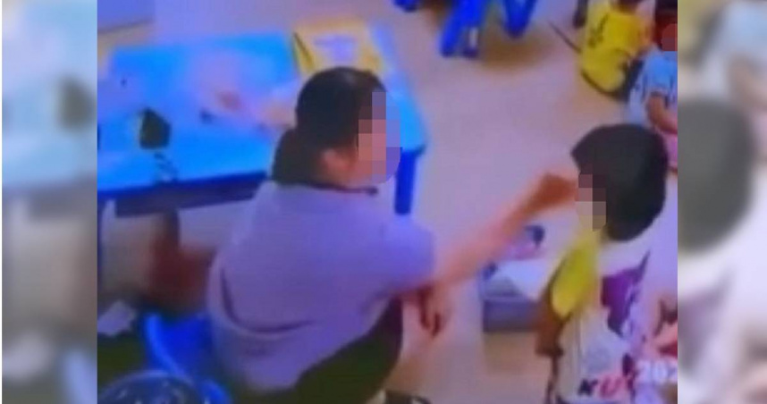 苗栗縣竹南鎮一所幼兒園傳出不當管教事件，一名老師竟在班上公然對一名幼童連續賞巴掌。（圖／翻攝自臉書／陳光軒・dpp苗栗縣議員）