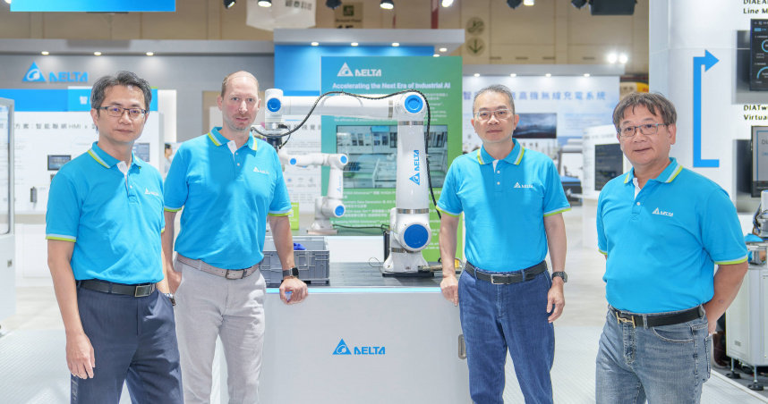 台達電今年推出能聽懂人話的協作式機器手臂。（圖／台達電提供）