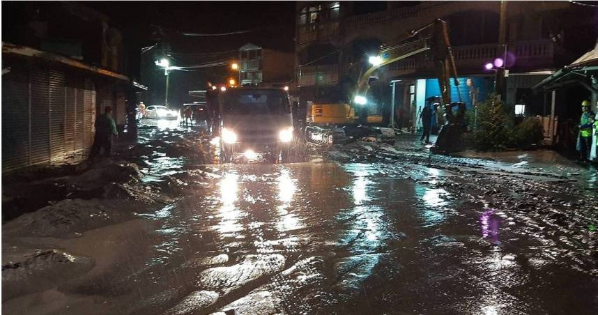 樺加沙侵台釀重災，光復鄉有124人不知所蹤。（圖／翻攝畫面）