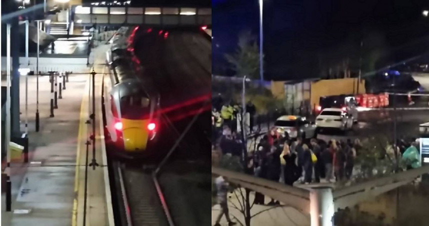 英國一列火車發生隨機砍人事件，引發社會譁然。（圖／翻攝自YouTube／The Independent）