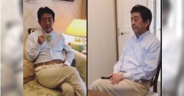 東京疫情止不住! 安倍晉三「悠閒喝茶玩狗」跟風拍片遭砲轟