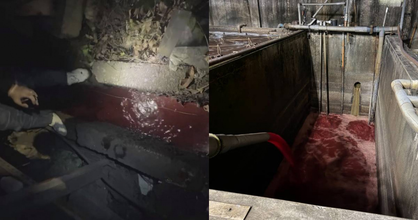 「福伯食品有限公司」偷排廢水至水溝。（圖／翻攝自新北市政府官網）