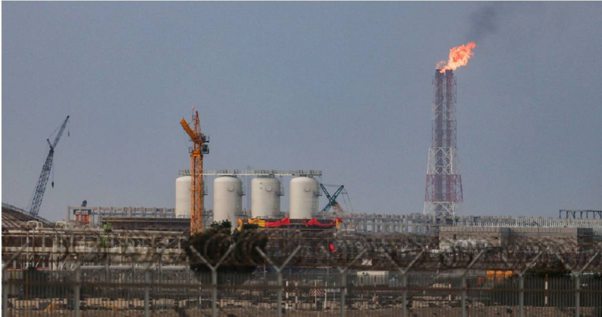 卡達拉斯拉凡工業城的液化天然氣（LNG）生產設施。（圖／達志／美聯社）