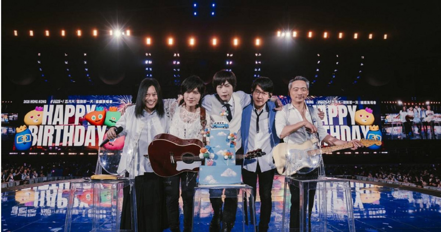 五月天在香港歡慶329成團日。（圖／相信音樂提供）
