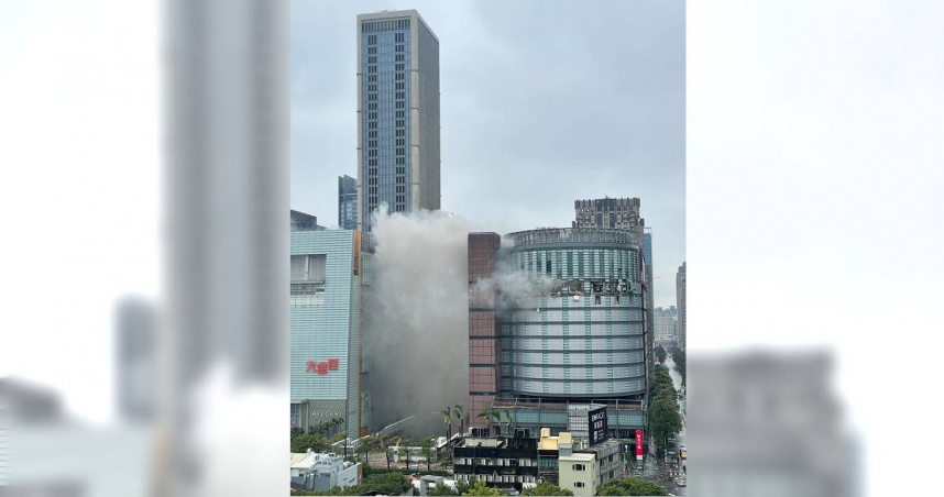台中新光三越13日發生爆炸意外。（圖／翻攝自threads 這壹小郭|房產米其林）