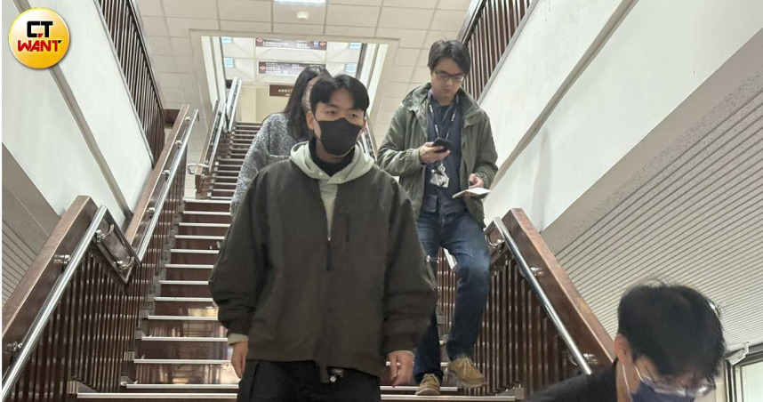 戴男到庭聽判。（圖／翁靖祐攝）