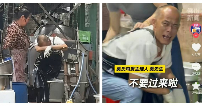 老闆邊備料邊喊「不要來了」，反而讓更多人慕名排隊。（圖／翻攝自抖音、佛山新聞）