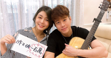 白家綺臉書粉絲破百萬，在老公的伴奏下獻唱粉絲以示感謝。（圖／民視提供）