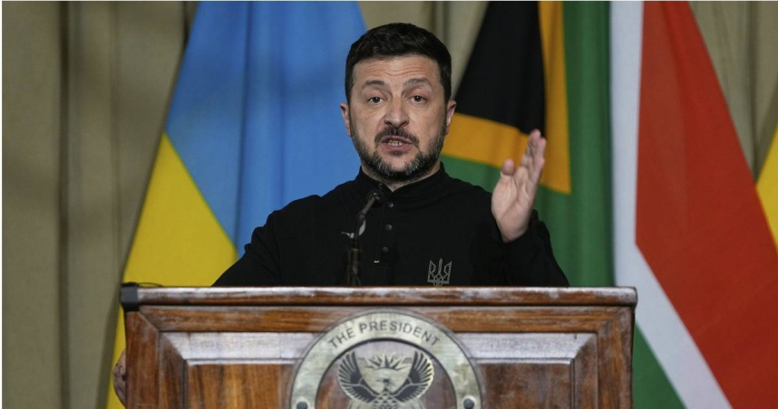烏克蘭總統澤倫斯基（Volodymyr Zelensky）。（圖／達志／美聯社）