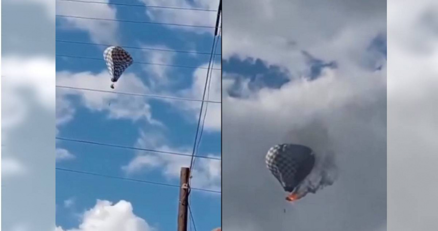 墨西哥日前驚傳一起熱氣球事故，（圖／翻攝自X）