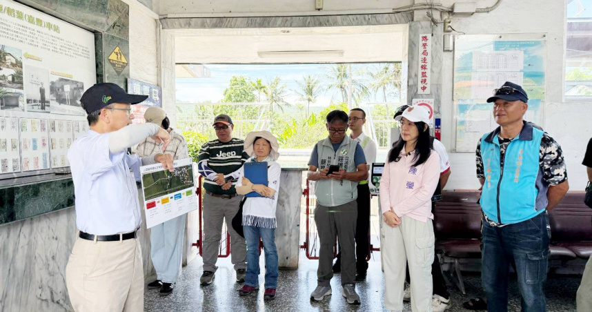 陳瑩2日參與會勘山里鐵馬驛站及周邊環境整體規劃，並表示已成功爭取建設經費。（圖／陳瑩辦公室提供）