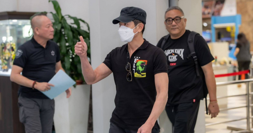 郭富城看到粉絲開心比讚。（圖／iMe TW提供）