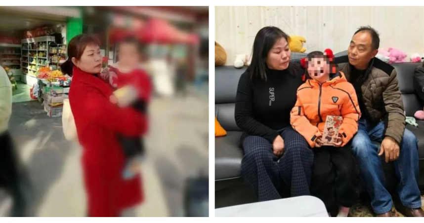 女童自2021年起由黃慶芝夫婦照顧，今年是女童與黃慶芝一家共度的第5個農曆新年。（圖／翻攝自觀風聞）