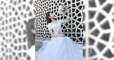 林明禎拿著捧花甜笑...絕美婚紗照曝光