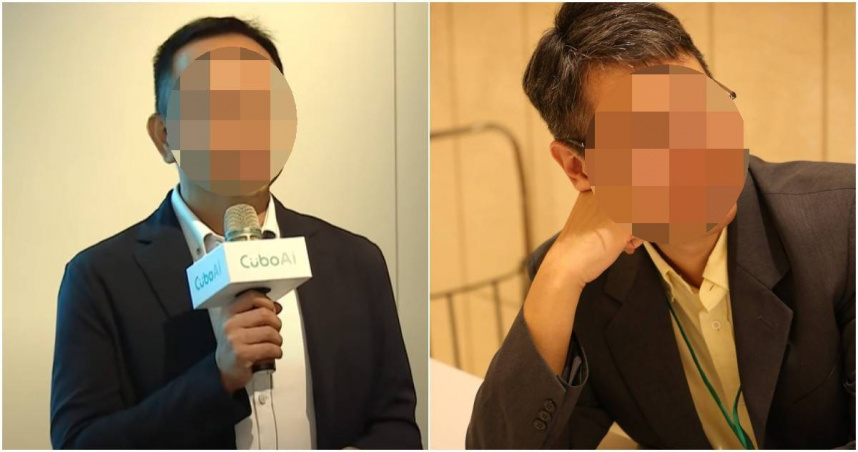 位於北市信義區的「雲云科技公司」昨（7日）驚傳凶殺命案，一名梁姓技術長(右圖)因提離職，引起董事長曾志新(左圖)不滿，怎料竟遭曾志新持水果刀猛刺後頸10多刀，導致梁姓技術長傷重不治。（圖／翻攝自當事人臉書／「CuboAi 智慧寶寶攝影機」YT）