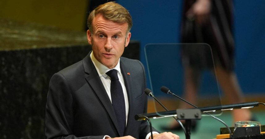 法國總統馬克宏。（圖／達志／美聯社）