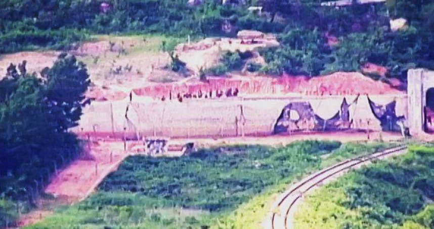 北韓近日正在北方界線（NLL）一帶興建大規模反坦克防禦設施。（圖／南韓聯合參謀本部）