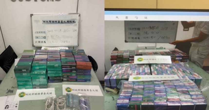 航警勾結走私集團，違法放行9千條加熱菸。（圖／桃園地檢署提供）