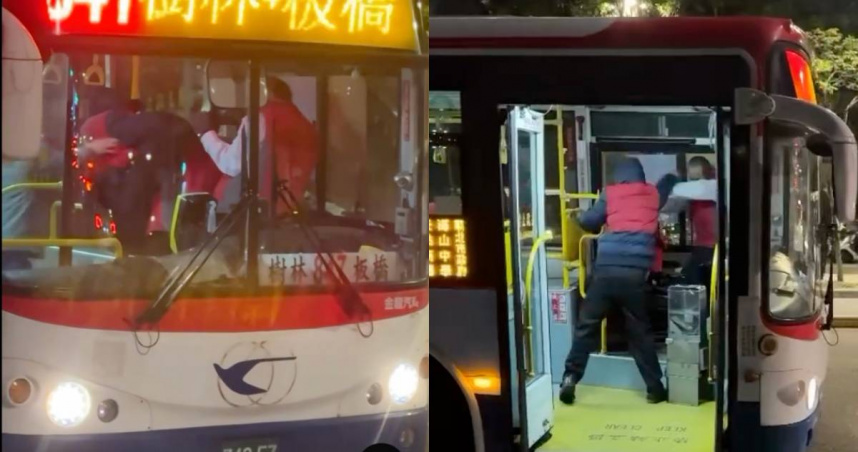 板橋847公車上昨晚上演全武行。（圖／翻攝Threads／＠__xiao52）