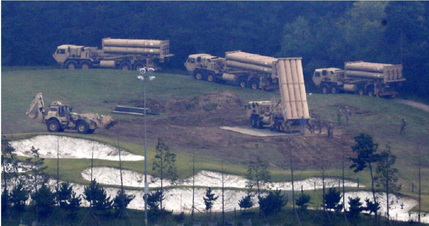 美國部署在韓國的「終端高空防禦飛彈」（THAAD，又稱「薩德反飛彈系統」）。（圖／達志／美聯社）