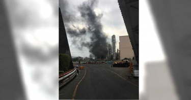高雄林園工業區台灣苯乙烯工廠12日下午傳出火警。（圖／民眾提供）