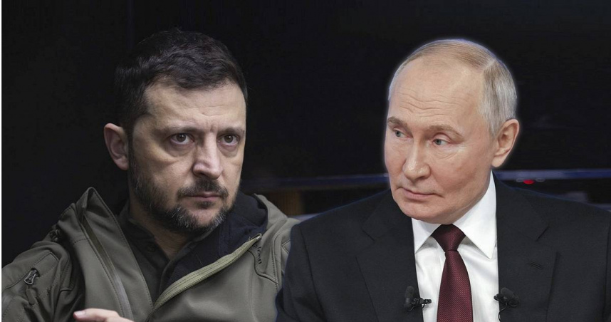 澤倫斯基堅稱，只有普丁出席，他才會參加烏俄會談。（圖／達志／美聯社）