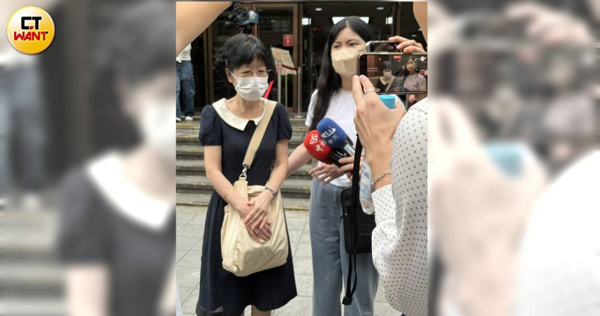 陳佩琪今早也現身北院旁聽京華城案。（圖／高瑀彤攝）