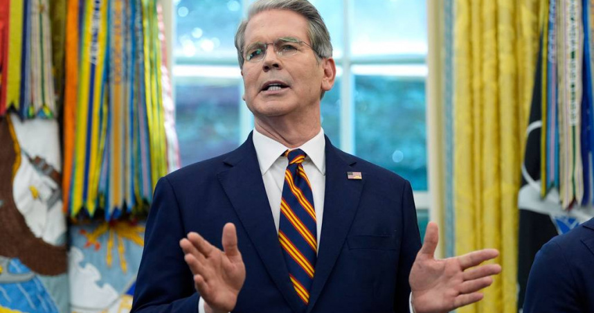 美國財政部長貝森特（Scott Bessent）。（圖／達志／美聯社）