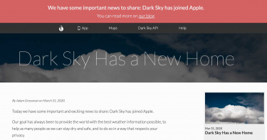 Dark sky將在Android停用 團隊:很高興我們加入蘋果