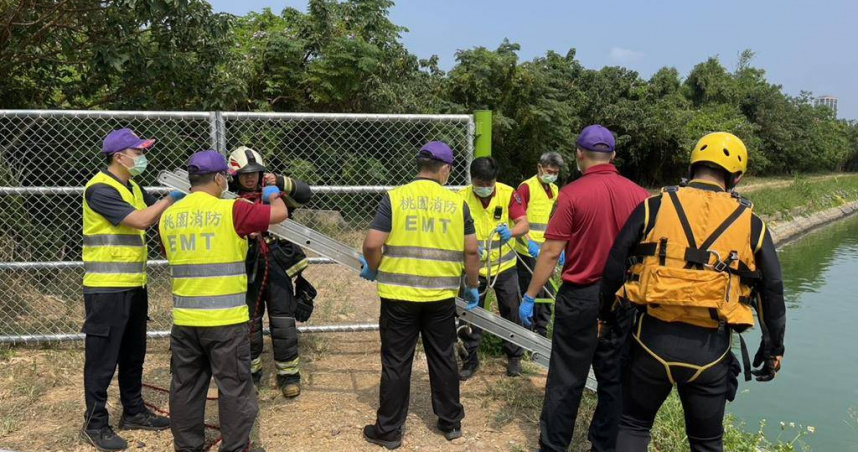 桃園莊敬大池發現男性浮屍，警方正調查死者身分及死因。（圖／翻攝畫面）