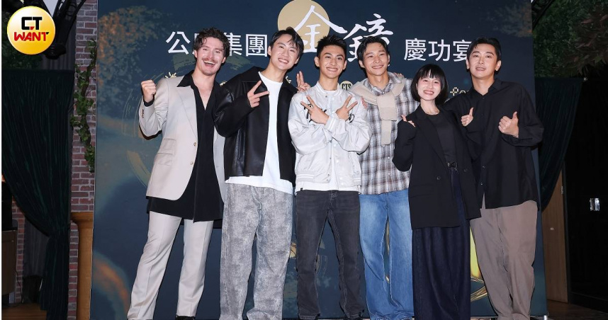 周厚安、吳翰林、朱宥丞、連俞涵、施名帥出席《聽海湧》公廣集團慶功宴。（圖／攝影組）