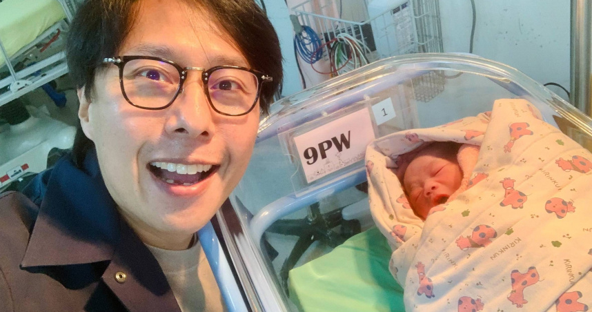 張啟樂開心宣布晉升為「港仔台爸」。（圖／張啟樂提供）