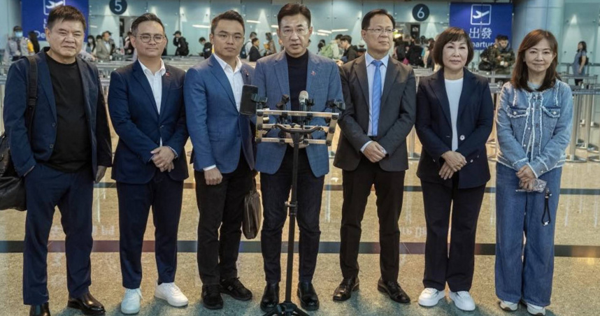 立法院副院長江啟臣率跨黨派立委出訪美國及巴拉圭。（圖／翻攝自江啟臣臉書）