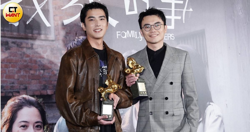 曾敬驊整理完心情，開心來到慶功宴。（圖／方萬民攝）