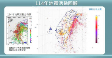 中央氣象署表示，今年共觀測超過3萬5千起地震，其中顯著有感地震共有156個。（圖／氣象署）