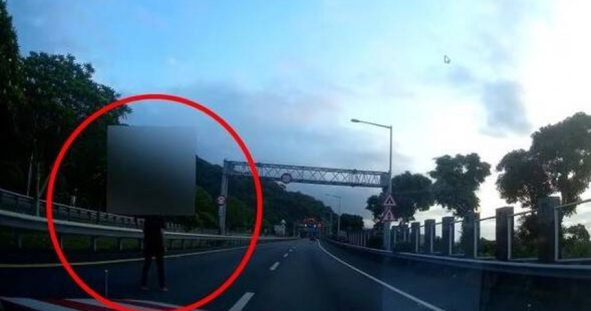 清晨婦人誤闖國道5號內車道「與車爭道」險釀大禍　警急帶離開罰