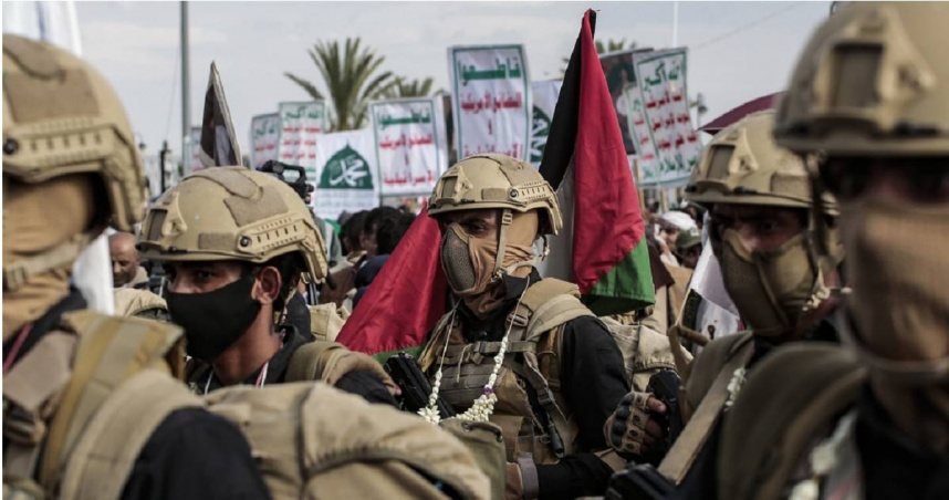 葉門準政府及軍事組織「胡塞武裝」（Houthis）的士兵。（圖／達志／美聯社）