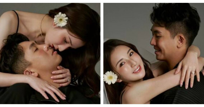 前樂天女孩洪葳（Dora）17日無預警宣布結婚，曬出婚紗照與老公正面照。（圖／翻攝自IG，Dora IG＠dodo.ra_h）