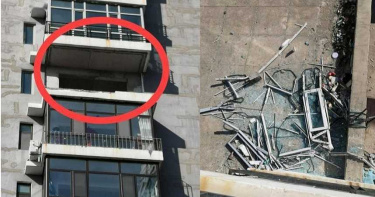 9樓新家陽台遭大風吹落 屋主哭訴:一天都還沒住過