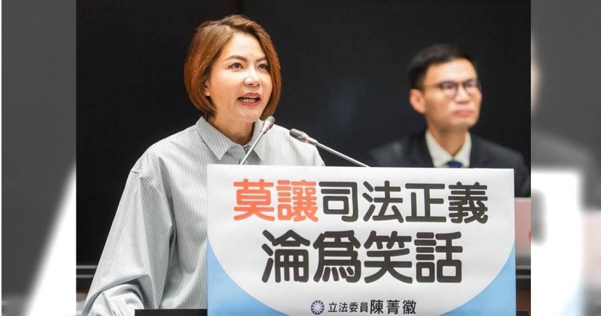 陳菁徽呼籲政治遠離司法，還台灣民主最後淨土（圖／陳菁徽辦公室提供）