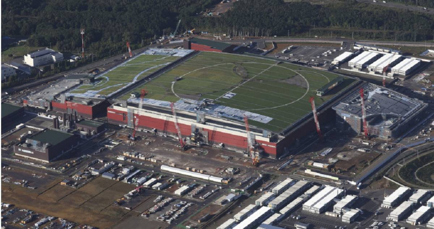 位於北海道千歲市的Rapidus工廠正在興建中。（圖／達志／美聯社）