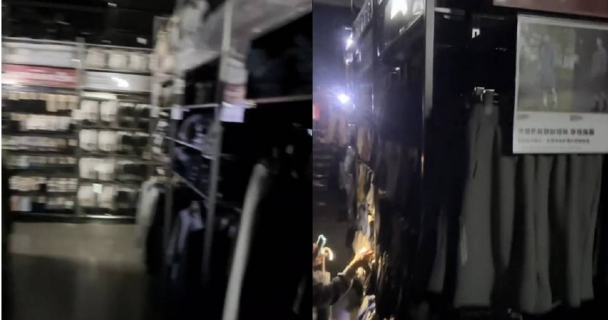 新光三越南西店今（4）日稍早傳出停電，民眾一度靠著手機手電筒繼續逛街。據悉，目前已恢復供電。（圖／翻攝自Threads／4.16d）